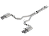 Borla S-TYPE Edelstahl Duplex Komplettanlage ab Kat mit Klappensteuerung Ford Mustang 6 GT Facelift ab 08/2017 je 2x102mm rund abgeschrägt aus Carbon mit Alu-Inlet - Abb. 2
