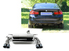 Eisenmann Edelstahl Duplex Sportauspuff BMW 3er F30 F31 Limousine u. Touring 340i je 2x76mm rund scharf gerade