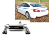 Eisenmann Edelstahl Duplex Sportauspuff BMW 4er 440i F32 F33 F36 je 2x76mm rund scharf gerade