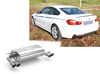 Eisenmann Edelstahl Duplex Sportauspuff BMW 4er F32 F33 F36 430i je 2x76mm rund scharf gerade