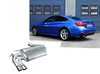 Eisenmann Edelstahl Sportauspuff BMW 4er 430i F32 F33 F36 2x76mm rund scharf gerade