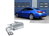 Eisenmann Edelstahl Sportauspuff BMW 4er 420i F32 F33 F36 ab 03/2016 2x76mm rund scharf gerade