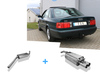 FOX Edelstahl Komplettanlage ab Kat. Audi 100, A6 Typ C4 2.8 2x76mm rund scharf