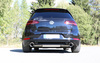 Fox Edelstahl Duplex Sportauspuff-Komplettanlage ab Kat VW Golf 7 GTI 245 je 114mm rund doppelwandig abgeschrägt - Abb. 2