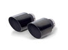 Remus Edelstahl Endrohrsatz rechts-links je 2x115mm rund scharfkantig abgeschrägt Black Chrome (Länge 145mm)