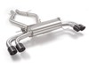 Ragazzon Edelstahl Duplex Sportauspuff Alfa Romeo Giulia Quadrifoglio je 2x102mm rund scharfkantig abgeschrägt aus Carbon
