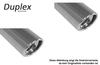 FOX Edelstahl Duplex Sportauspuff Dacia Duster II 4x2 je 90mm rund eingerollt