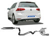 Bastuck Edelstahl Duplex Sportauspuff-Komplettanlage ab Kat VW Golf 7 1.0l 1.2l TSI je 85mm rund doppelwandig gerade