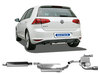 Bastuck Edelstahl Duplex Sportauspuff-Komplettanlage ab Kat VW Golf 7 1.4l TSI 103kW je 85mm rund doppelwandig gerade