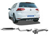 Bastuck Edelstahl Duplex Sportauspuff-Komplettanlage ab Kat VW Golf 7 GTI inkl. Clubsport in R-Optik je 2x76mm rund eingerollt abgeschrägt