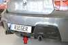 Rieger Heckeinsatz ABS/schwarz glänzend für BMW 1er F20 5-Türig, F21 3-Türig