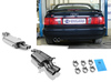 Fox Edelstahl Sportauspuff-Komplettanlage Audi 100, S4, A6 u. S6 quattro Typ C4 2x80mm rund eingerollt abgeschrägt