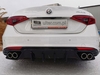 Ulter Edelstahl Duplex Sportauspuff inkl. Heckdiffusor mit optionaler Klappensteuerung Alfa Romeo Giulia 2.0l Turbo je 2x80mm rund eingerollt abgeschrägt - Abb. 2