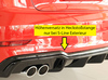 Rieger Heckeinsatz ABS/Carbon Look für je 2x 90x72mm ovale Endrohre rechts/links Audi S3 8V Limousine Cabrio - Abb. 5