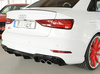 Rieger Heckeinsatz ABS/schwarz glänzend für je 2x 90x72mm ovale Endrohre rechts/links Audi S3 8V Limousine Cabrio - Abb. 2