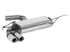 Fox Edelstahl Sportauspuff VW Eos 1.4l TSI 2.0l TDI (Ø70mm-System) 2x76mm rund eingerollt abgeschrägt mit Absorber