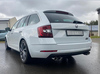 Fox Edelstahl Duplex Racing-Komplettanlage ab Kat Skoda Octavia 2.0l TSI Typ 5E Limo u. Combi je 2x76mm rund doppelwandig abgeschrägt