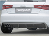 Rieger Heckeinsatz ABS/Carbon-Look für Doppelendrohr einseitig Audi A3 8V inkl. Sportback