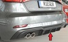 Rieger Heckeinsatz ABS/schwarz matt für Doppelendrohr einseitig Audi A3 8V Facelift inkl. Sportback S-Line - Abb. 2