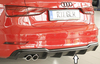 Rieger Heckeinsatz ABS/schwarz matt für Doppelendrohr einseitig Audi A3 8V Cabrio Facelift inkl. Limousine S-Line - Abb. 2