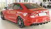 Rieger Heckeinsatz ABS/schwarz glänzend für Doppelendrohr einseitig Audi A3 8V Cabrio Facelift inkl. Limousine S-Line