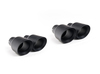 Milltek Edelstahl Duplex Endrohrsatz je 2x90mm rund doppelwandig abgeschrägt in schwarz