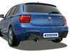 Bastuck Edelstahl Duplex Sportauspuff inkl. Verbindungsrohr BMW 1er F20 F21 1.5l Turbo ab 2015 je 90mm rund doppelwandig abgeschrägt
