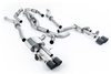 Milltek Edelstahl Duplex Sportauspuff-Komplettanlage ab OPF Audi S8 D5 Typ 4N je 2x 115mm rund doppelwandig abgeschrägt aus Carbon - Abb. 3