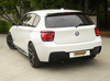 Ragazzon Edelstahl Duplex Sportauspuff BMW 1er F20 F21 114i 116i 118i mit M-Paket für Rieger Heckansatz je 90mm rund eingerollt - Abb. 2
