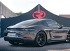 Ragazzon Edelstahl Endschalldämpfer-Ersatzrohr mittig Porsche 718 Cayman Typ 982 2.0l Turbo 2x90mm rund scharfkantig abgeschrägt in schwarz - Abb. 2