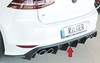 Rieger Heckeinsatz ABS/schwarz matt für Endrohre in R-Optik VW Golf 7 R-Line (Vor-Facelift)