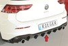Rieger Heckeinsatz ABS/schwarz glanz für Endrohre in GTI-Optik VW Golf 8