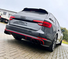 FOX Edelstahl Duplex Sportauspuff-Komplettanlage ab Kat mit Klappensteuerung Audi S4 B9 je 2x100mm rund doppelwandig abgeschrägt in schwarz