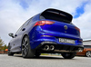 FOX Edelstahl Duplex Sportauspuff-Komplettanlage ab OPF VW Golf 8 R je 2x100mm rund doppelwandig abgeschrägt mit Absorber - Abb. 2
