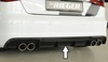 Rieger Heckeinsatz ABS/schwarz matt für Doppelendrohr links/rechts Audi A3 8V Vor-Facelift inkl. Sportback S-Line