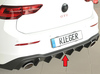 Rieger Heckeinsatz ABS/schwarz matt für ovale Endrohre in GTI-Optik VW Golf 8 - Abb. 2