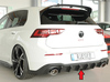 Rieger Heckeinsatz ABS/schwarz matt für ovale Endrohre in GTI-Optik VW Golf 8