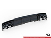 Maxton Heckeinsatz Diffusor schwarz glanz mit Endrohr-Attrappen für Audi A6 C8 S-Line - Abb. 2