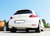 Fox Edelstahl Sportauspuff-Komplettanlage ab Kat VW Scirocco 3 1.4l 2.0l TDI 2x76mm rund doppelwandig abgeschrägt - Ø70mm-System