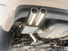 Fox Edelstahl Sportauspuff Ø76mm-System Audi S4 B5 Limousine/Avant 2x88x74mm oval eingerollt abgeschrägt versetzt - Abb. 2