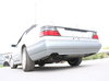 Fox Edelstahl Racing-Komplettanlage ab Kat Mercedes E-Klasse W124 A124 Cabrio E320 2x55mm Dieseloptik scharf 45° nach unten gebogen