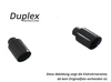 FOX Edelstahl Duplex Sportauspuff inkl. Klappensteuerung BMW 3er G20 G21 330i je 114mm rund doppelwandig abgeschrägt schwarz