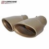 Hurricane Edelstahl Duplex Endrohrsatz je 1x 160x95mm oval kupfer keramikbeschichtet (Anschluss 63/76mm)