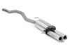 Fox Edelstahl Sportauspuff VW T6 Bus 2x80mm rund eingerollt gerade mit Absorber
