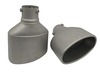 Grail Edelstahl 170x107mm ovaler Endrohrsatz für Audi RS3 8V in silber