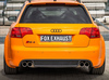 Fox Edelstahl Duplex Sportauspuff-Komplettanlage ab Kat Audi RS4 B7 je 2x80mm rund doppelwandig gerade - Abb. 2
