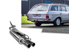 Fox Edelstahl Sportauspuff-Komplettanlage Mercedes E-Klasse W123 230 E 2x55mm rund (Mod. ohne Kat)