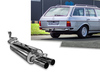 Fox Edelstahl Sportauspuff-Komplettanlage Mercedes E-Klasse W123 280 E 2x55mm rund (Mod. ohne Kat)