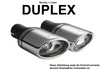 Ulter Duplex Sportauspuff Audi A4 8K Lim., Avant 2008- 120x80mm oval eingerollt seitlich abgeschrägt mit Absorber - Abb. 2