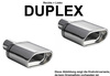 Ulter Duplex Sportauspuff Audi A4 8E,8F / B7 Lim., Avant 05-08 145x75mm flachoval eingerollt abgeschrägt mit Absorber - Abb. 2